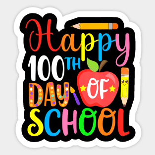 100 Days Of School Teacher And Student Sticker